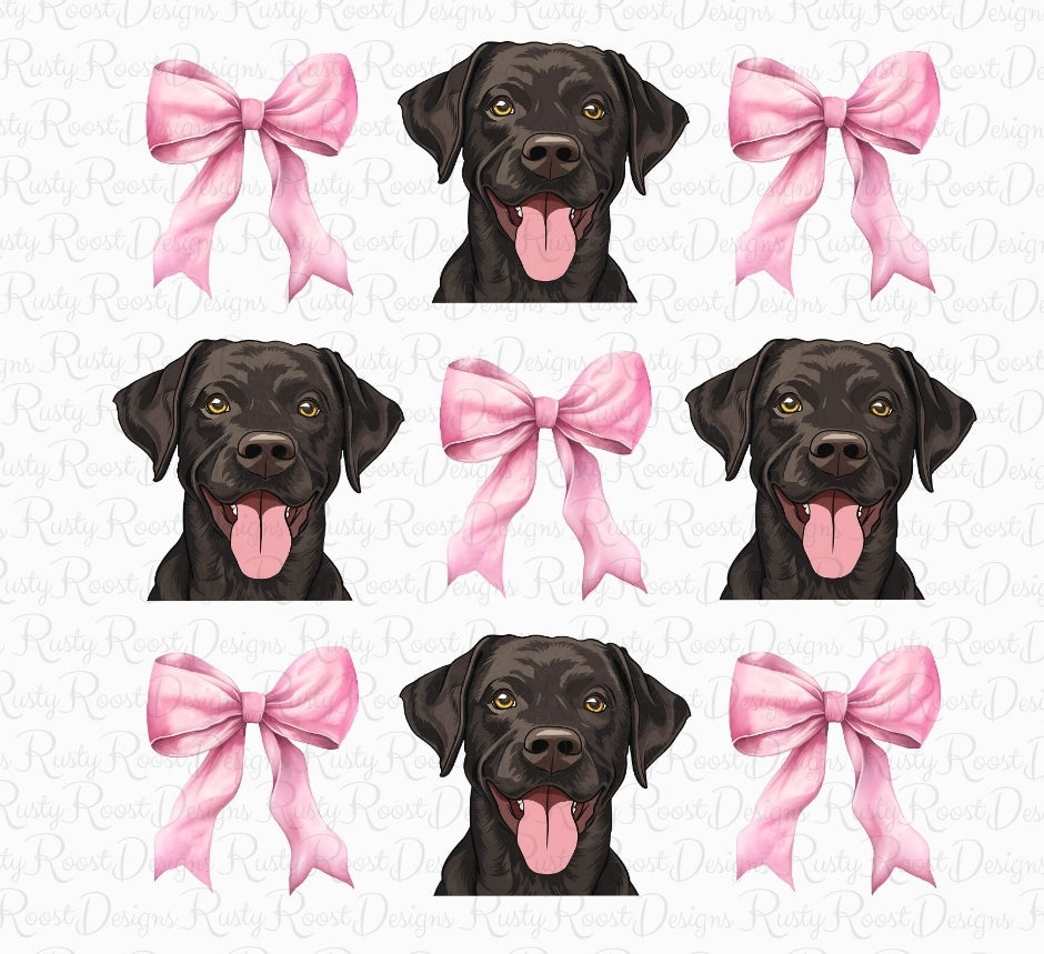 Chocolate Lab bow