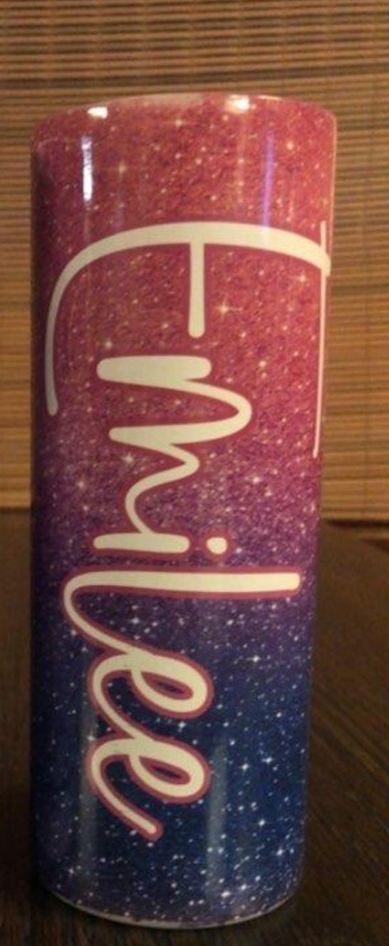 Pink/ Purple ombre tumbler