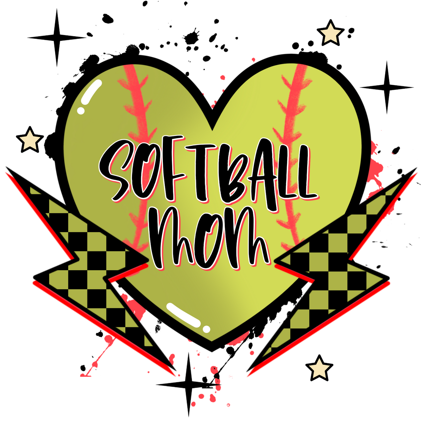 Softball Mom Front & Back