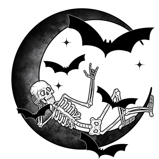 Halloween Moon Skeleton