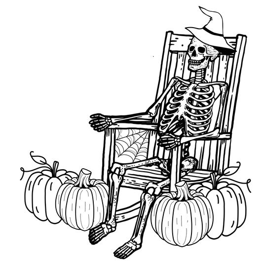 Halloween Skeleton In Chair