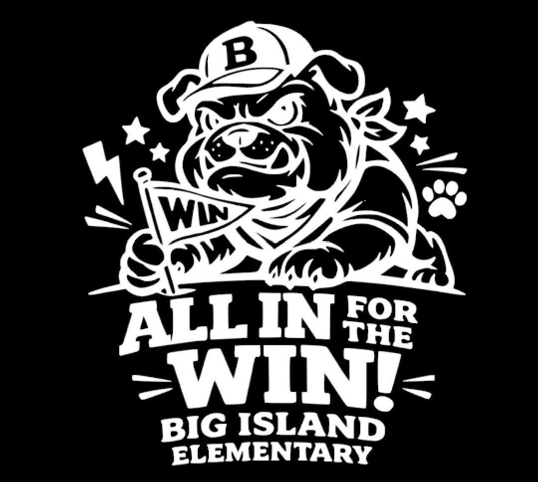 Big Island Elementary all in for the win spirit wear