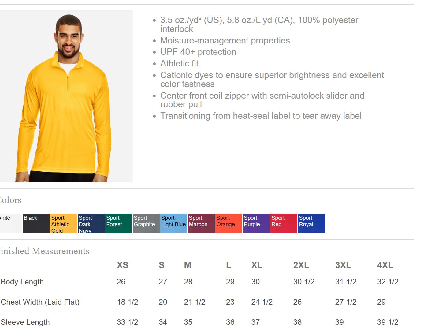 Performance Quarter Zip