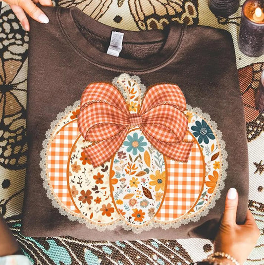 Preppy Floral Pumpkin