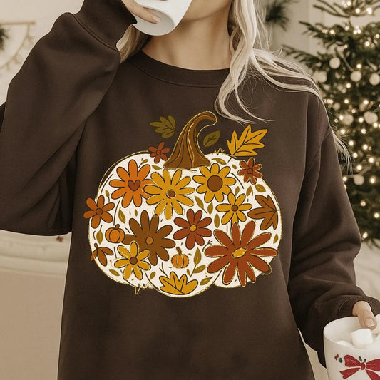 Preppy Floral Pumpkin