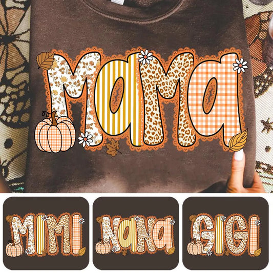 Preppy Floral Fall Mama Pumpkin Lace