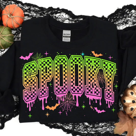 Retro Halloween Spooky Drip Neon