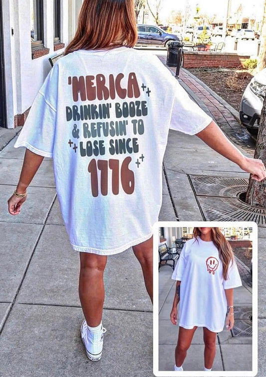 Drinkin booze and refusing to loose front and back