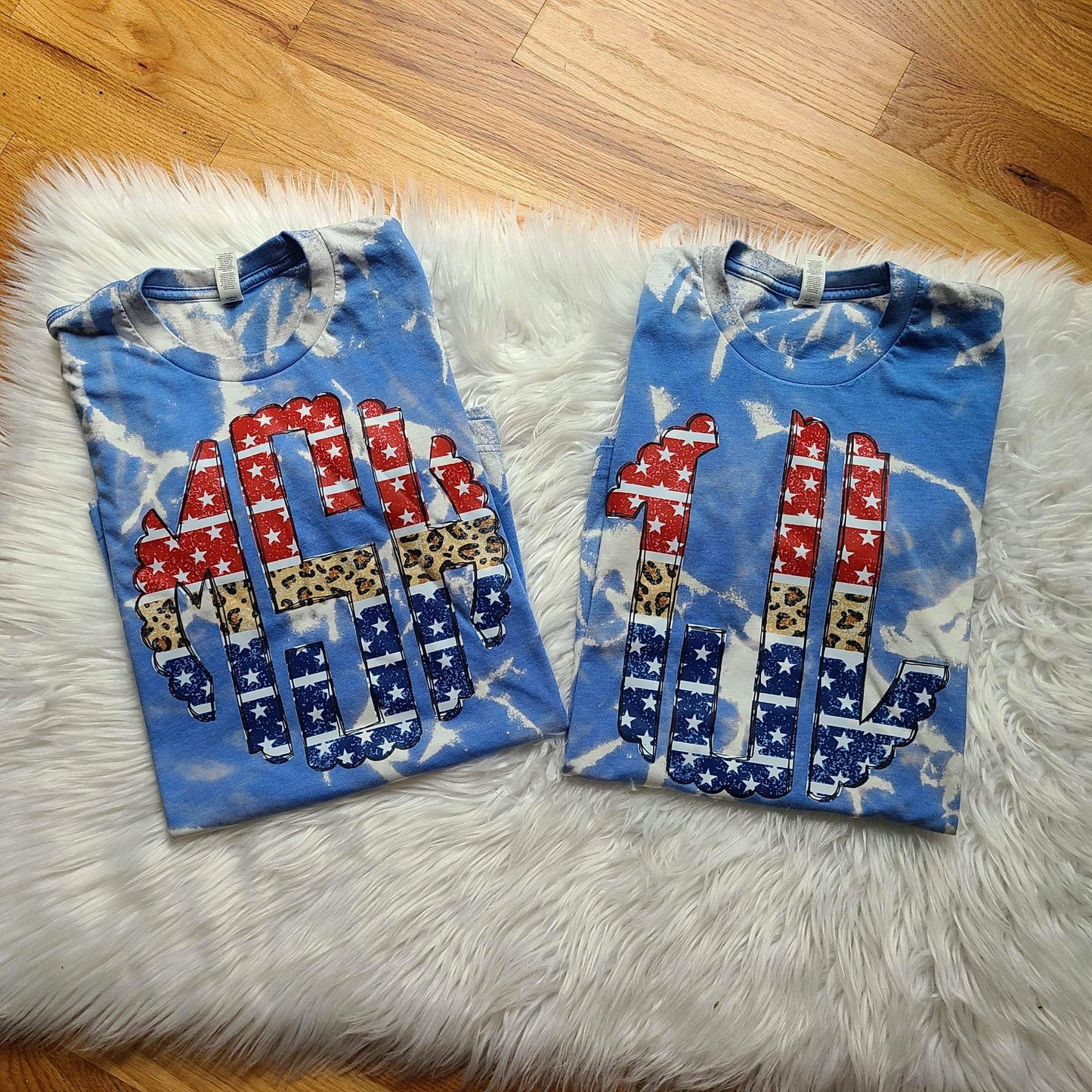 Red white blue monogram youth