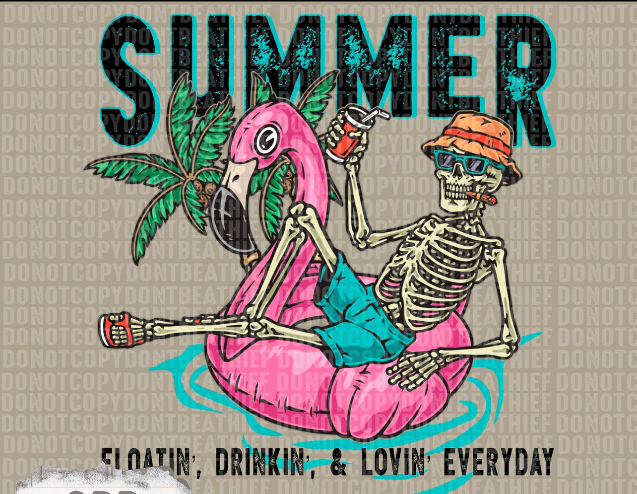 Summer floatin skeleton