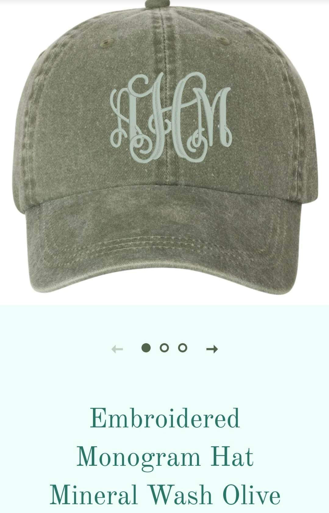 Embroidered Monogram Hat