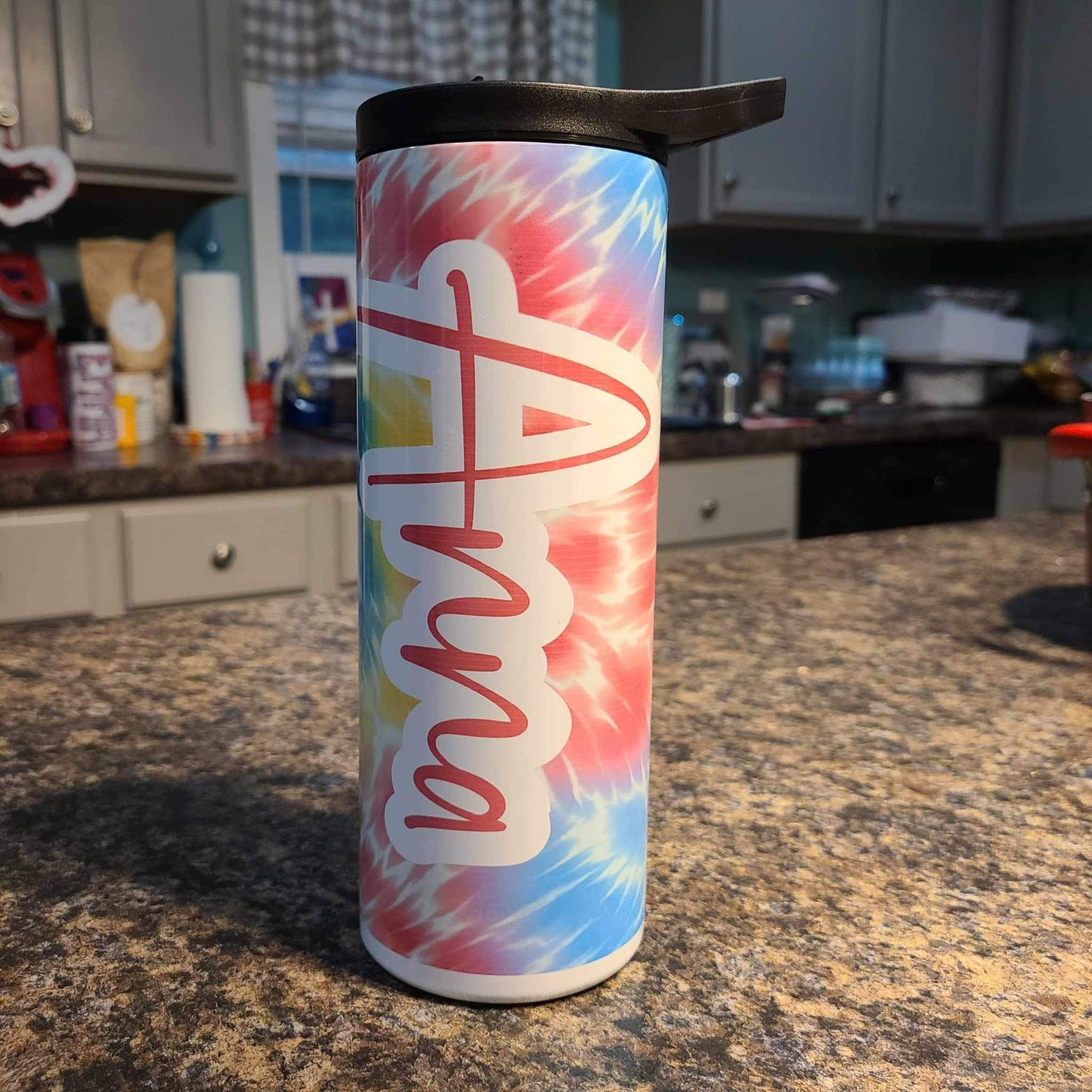 Tie Dye Name Tumbler