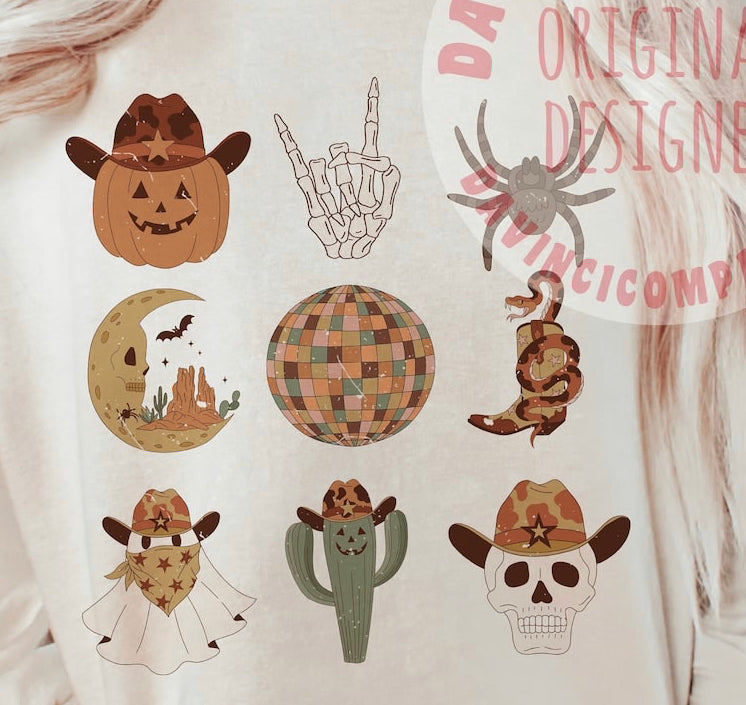 Western Halloween Doodles