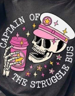 Caption of the struggle bus