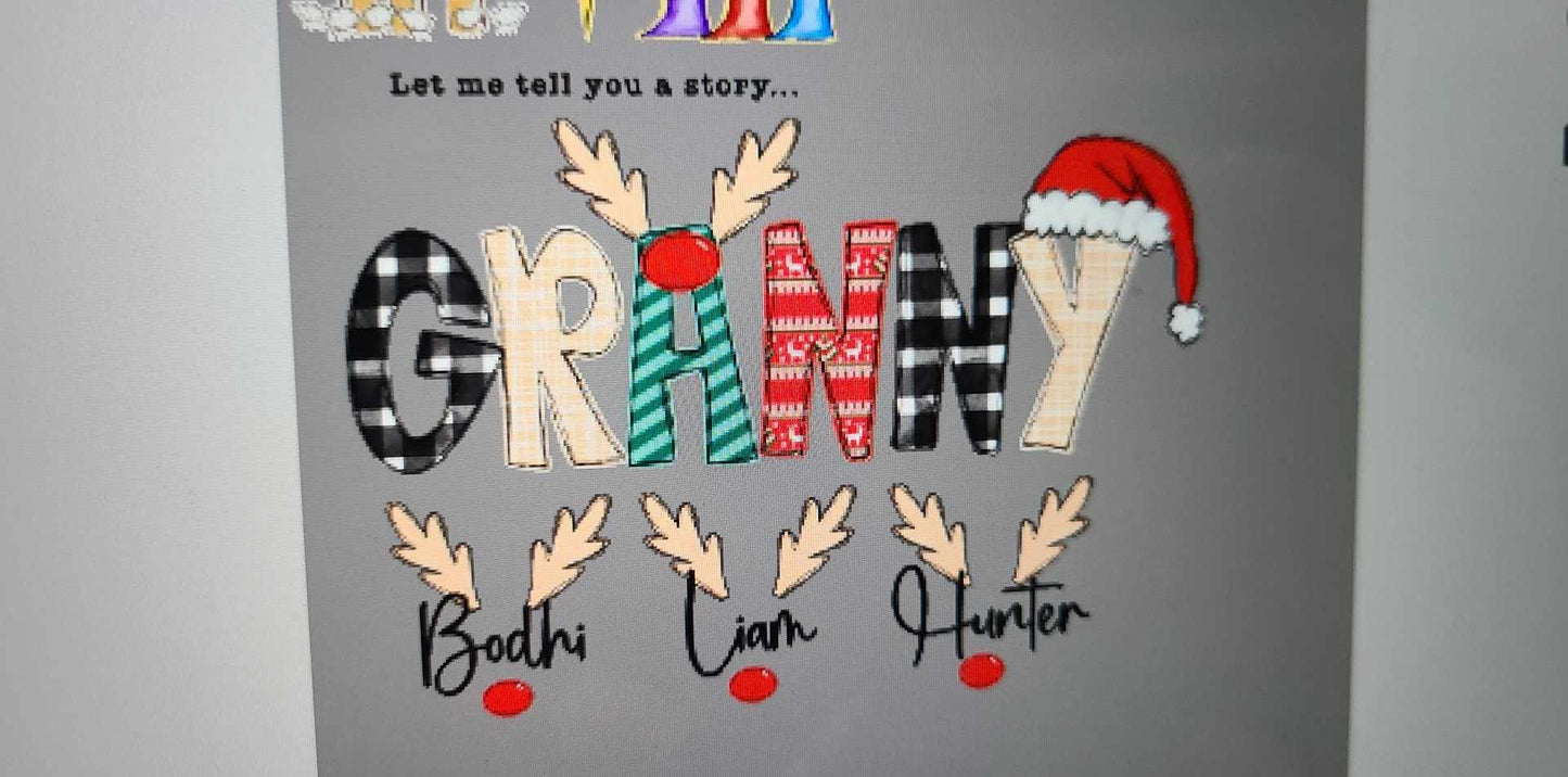 Personalized any name with reindeer