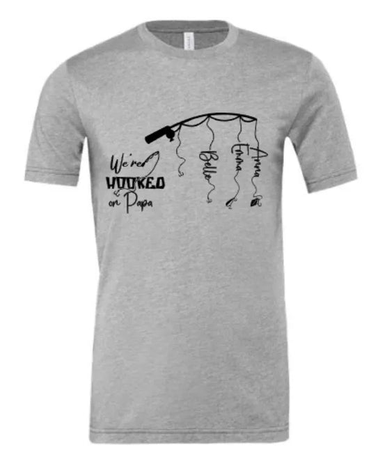 Personalized Hooked on Daddy/Papa any name