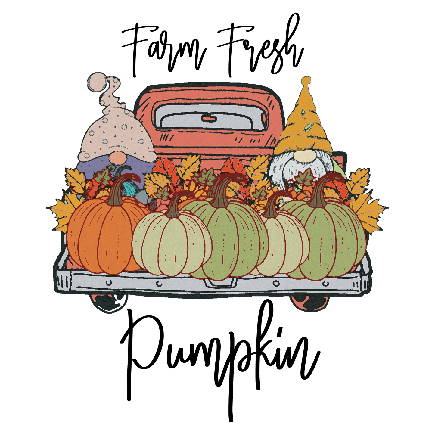 Farm Fresh Pumpkin Gnome Truck