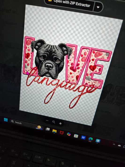 Black Pitbull love language