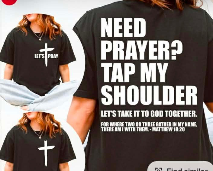 Need prayer tap my shoulder Front and back