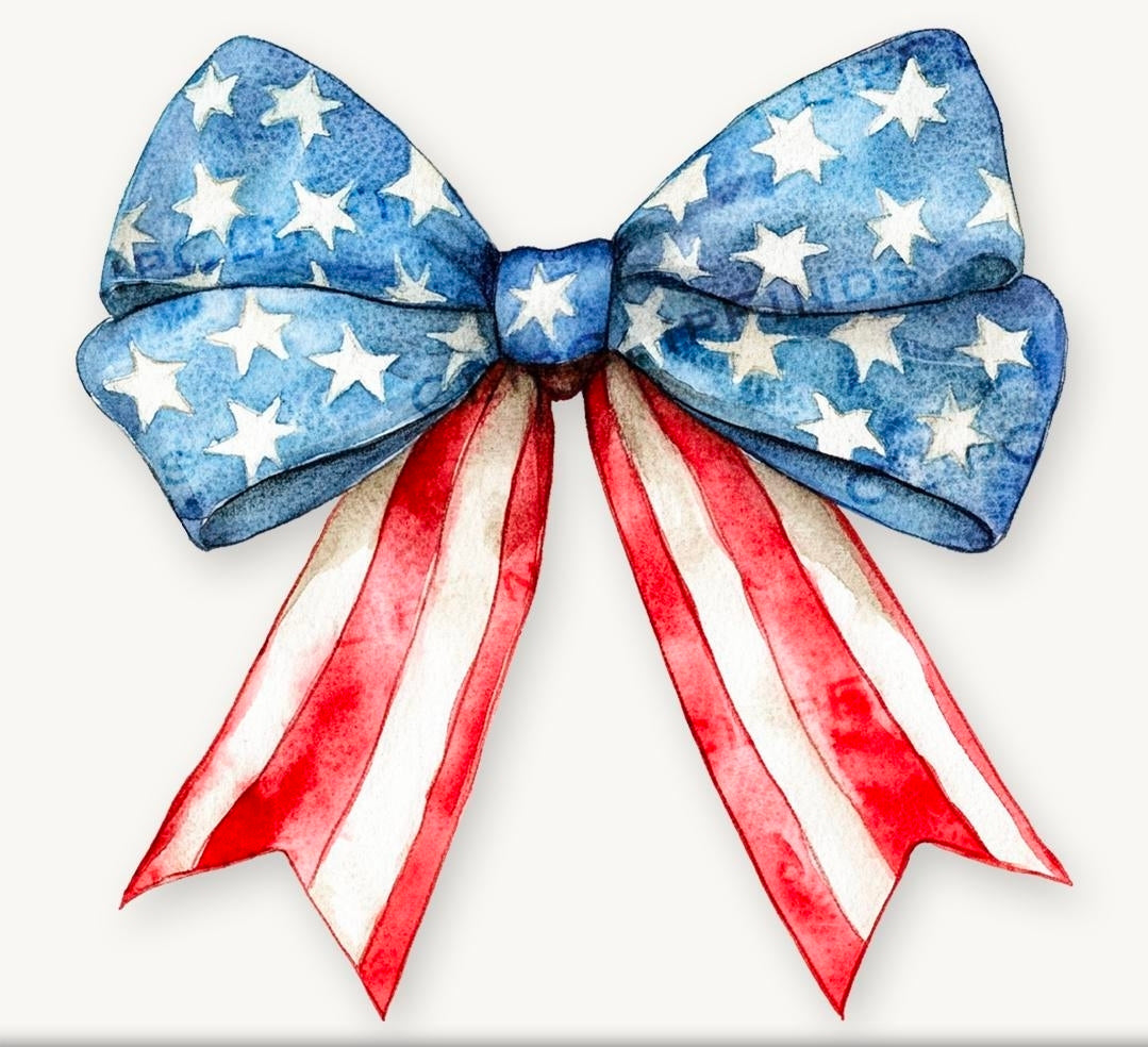 American Flag bow youth/infant