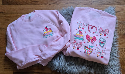 Personalized teacher front and back valentines day