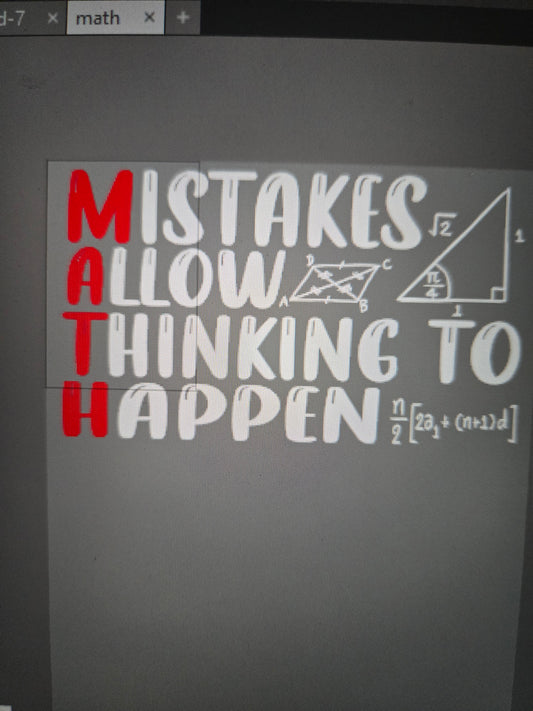Mistakes allow thinking