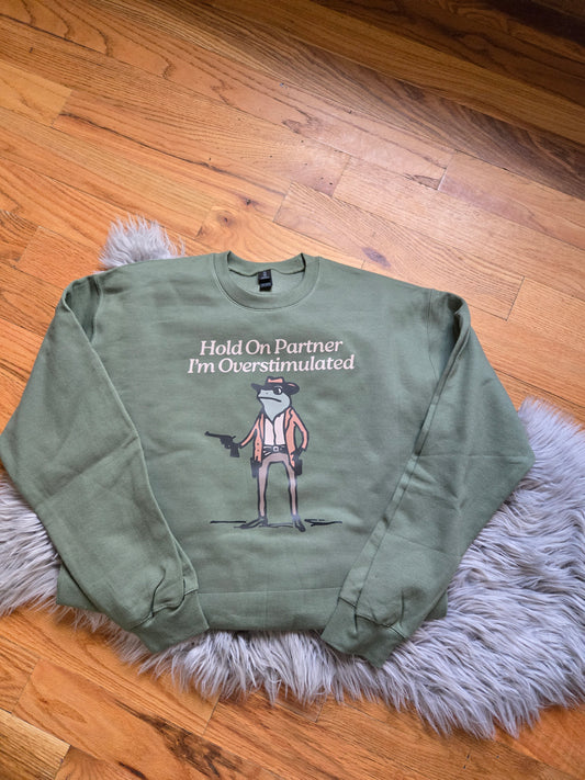 Hold on partner I'm overstimulated