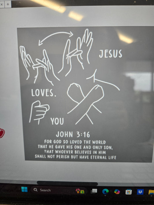 Jesus loves you front and back