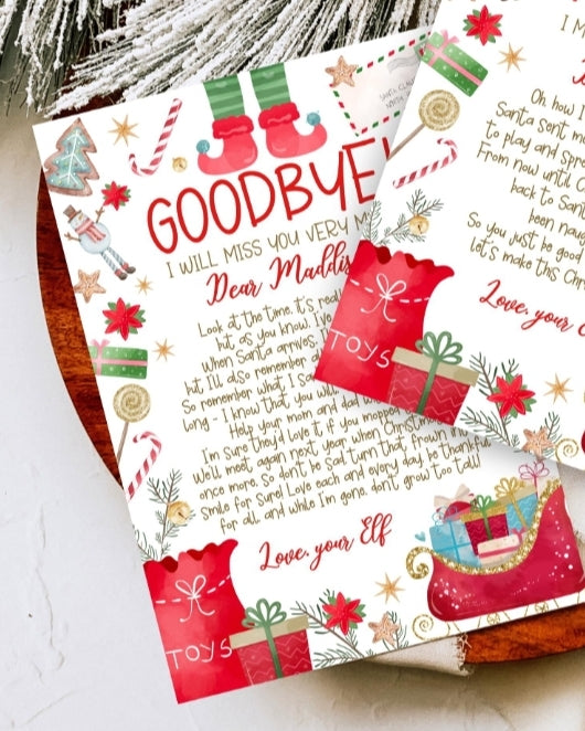 Personalized Goodbye Elf Christmas Puzzle