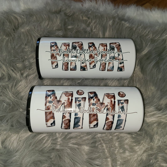 Mama/Grandma or Any NAME Cowhide Tumbler