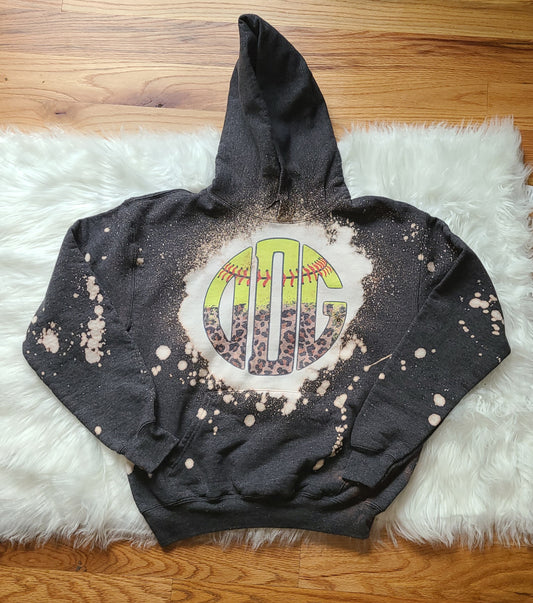 Bleached Softball Monogram Hoodie