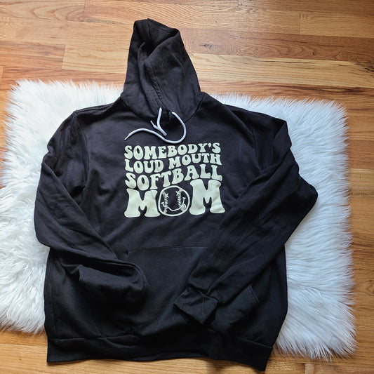 Someones loud mouth softball mom gold font