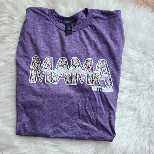 Personalized Mama/Grandma floral