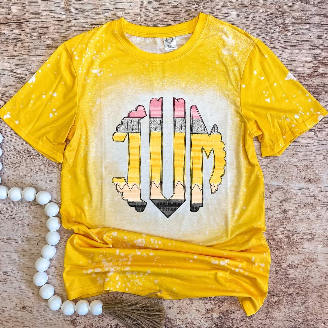 Bleached Kids scalped monogram Sublimation