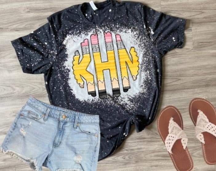 Bleached Kids scalped monogram Sublimation