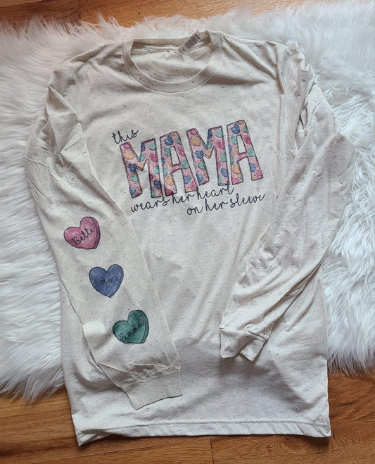 Custom Valentine I wear my heart on my sleeve