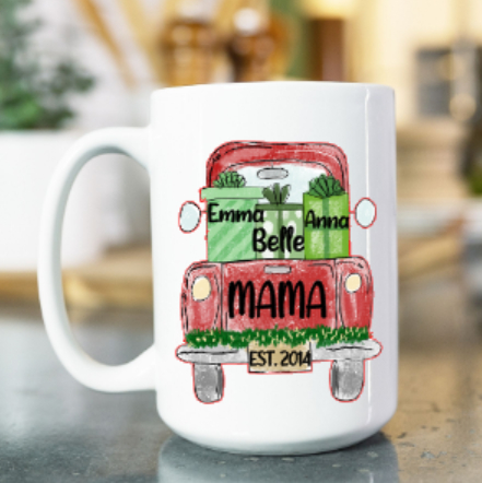 Personalized Truck Mug (any names)