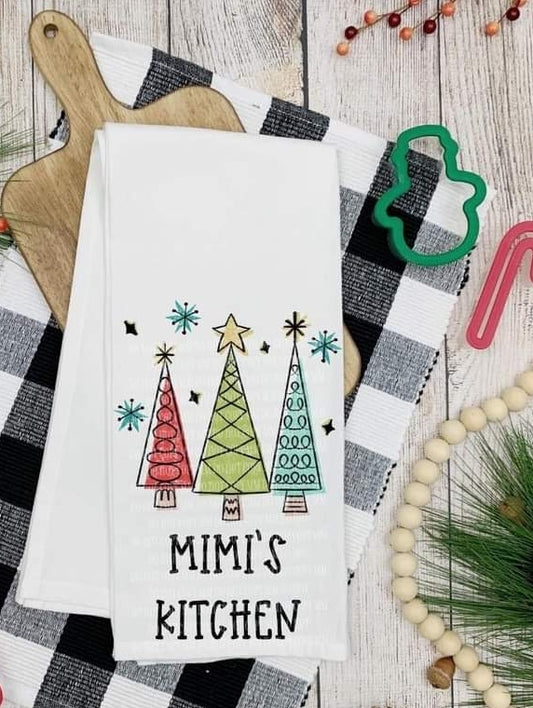 Customizable Mama/Grandmother/Name Tree Dishtowel