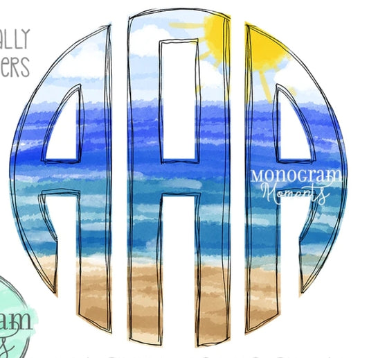 Beach Monogram Joggers