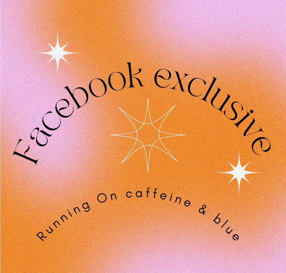 Front and back facebook exclusive running on caffeine & blue