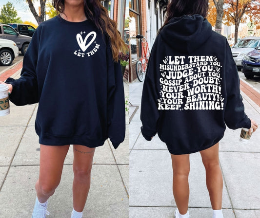 Let Them front and back white font