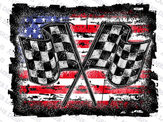 Race American Flag