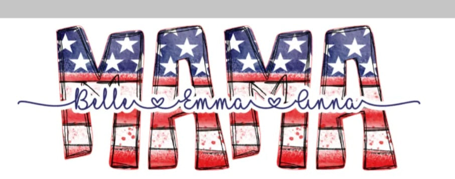 Adult Flag Alpha Letter Sublimation Customizable