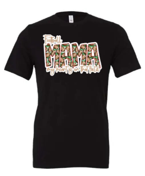 Football/Baseball/Softball/Soccer my heart is on that field short sleeve