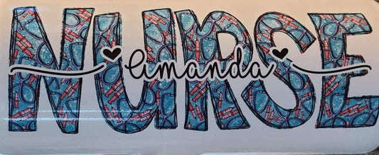 Bleached Nurse Tee totally customizable