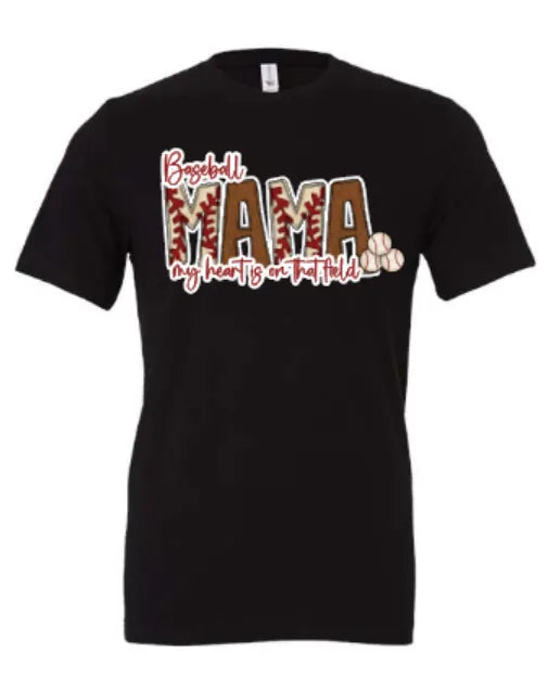 Football/Baseball/Softball/Soccer my heart is on that field short sleeve