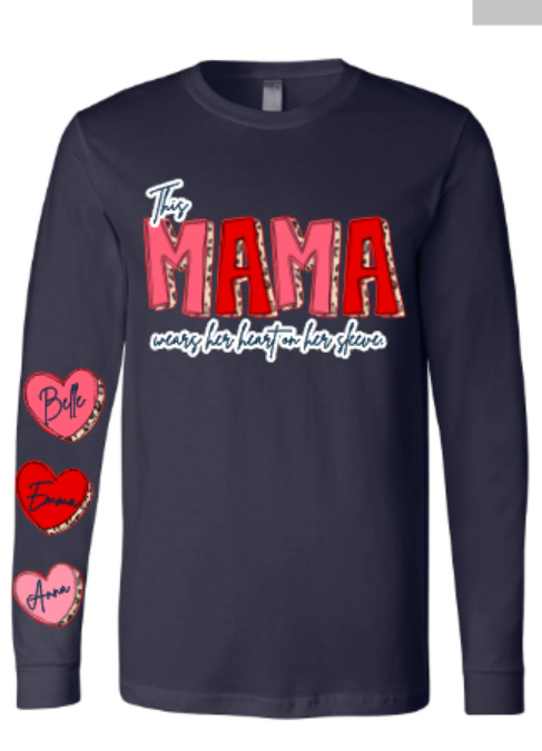 Custom Valentine I wear my heart on my sleeve