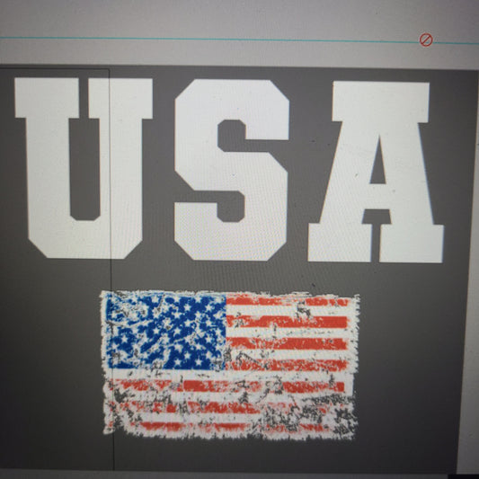 Usa with destressed flag