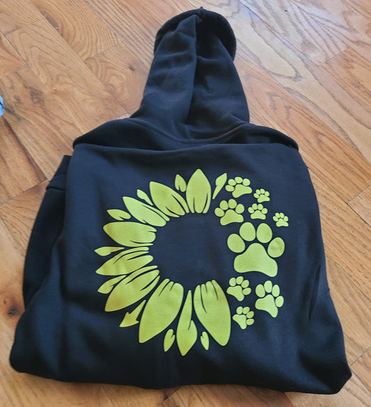 Personalized dog sunflower front and back