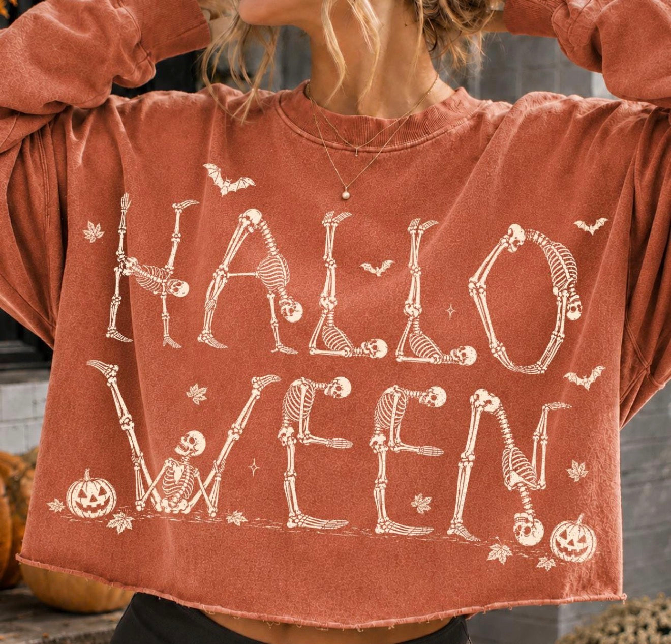 Retro Halloween Funny Skeleton